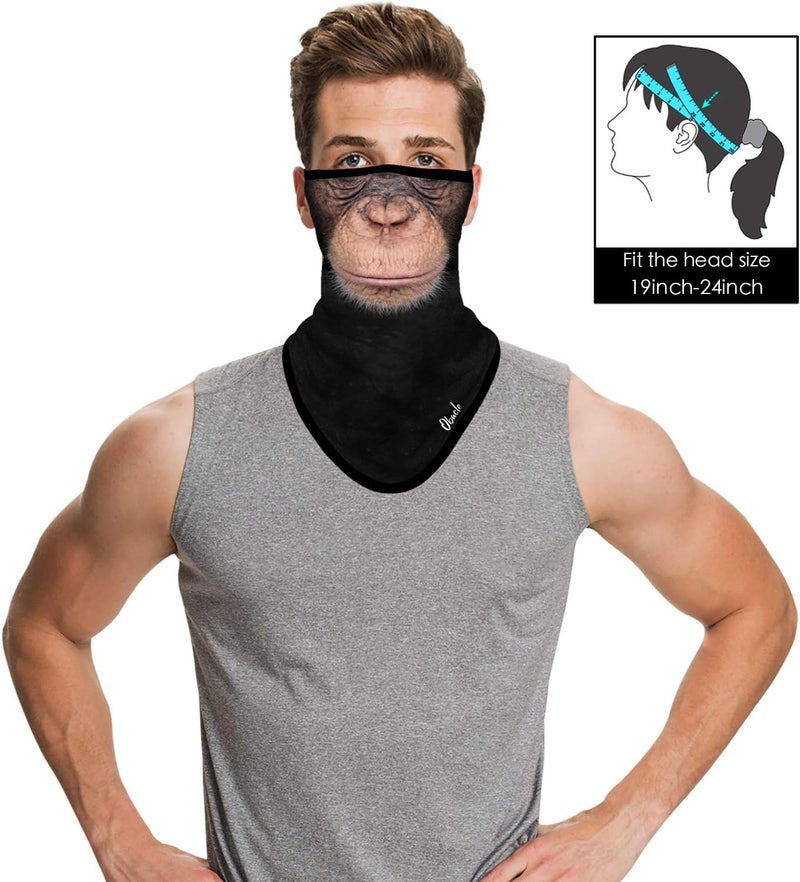 Obacle Bandana Face Mask with Ear Loops Neck Gaiter Face Mask Scarf Face Cover for Men Women - Image 2